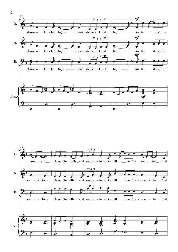 Go Tell It On The Mountain SAB