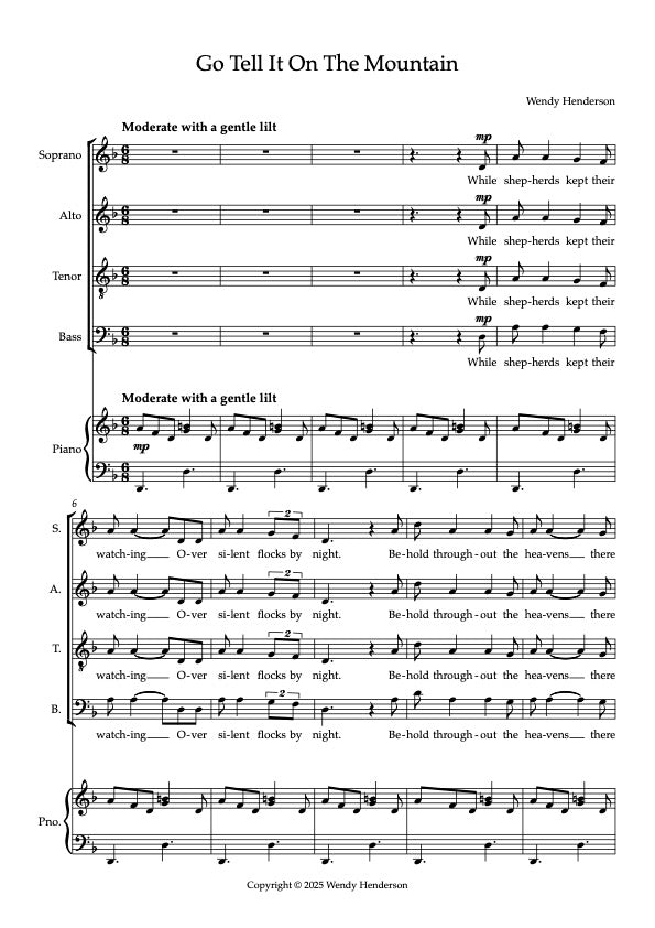 Go Tell It On The Mountain SATB
